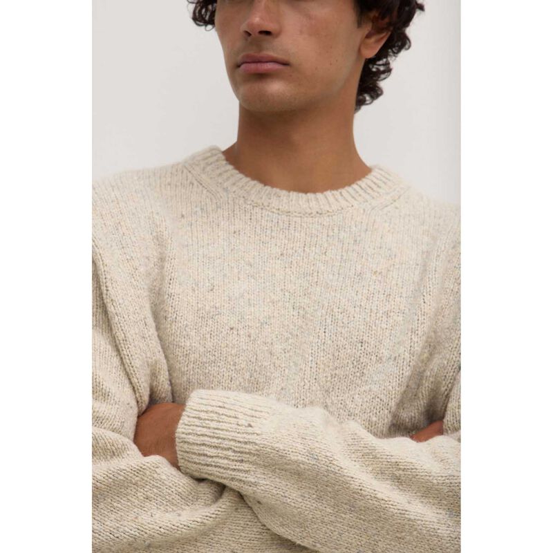 Assembly Label Beckett Wool Blend Crew Neck Knit Oat Marle image number 2